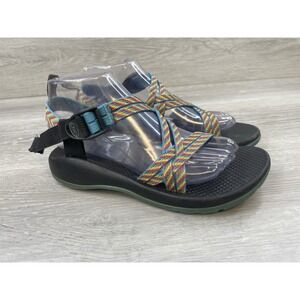Chaco Women's Sandals Blue Mesh 5‎ Rainbow Hiking Trail Strap Waterproof Shoes